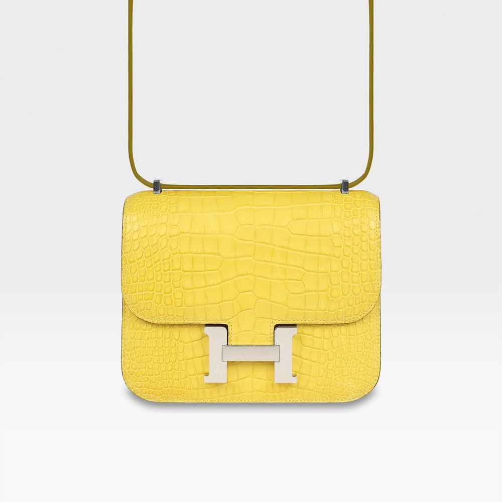 Hermès - Constance 18 - Mimosa Matte Alligator